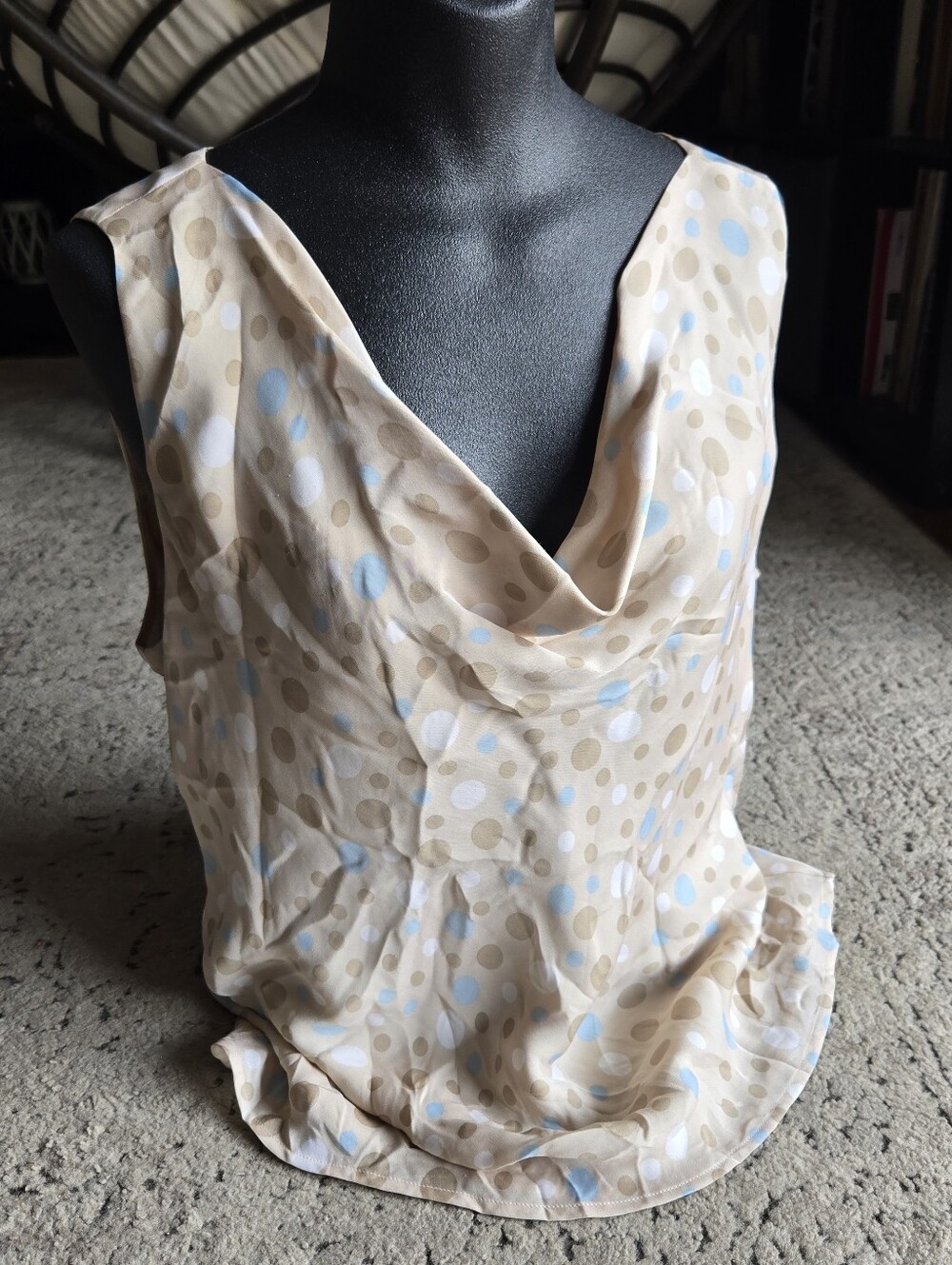 Y2k Silk Polka Dot Top